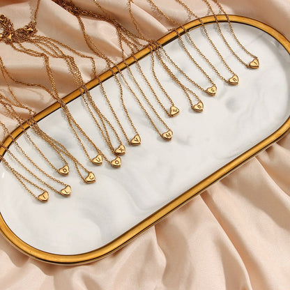 fashion heart stainless steel plating gold plated necklace by Fleurcouture | Fleurcouture