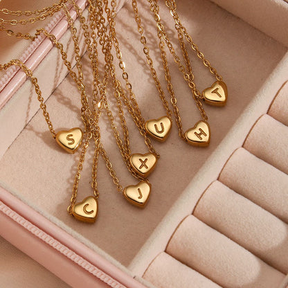 fashion heart stainless steel plating gold plated necklace by Fleurcouture | Fleurcouture