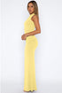 FASHION WOMEN TWO PIECE DRESS SET YELLOW S by By Claude | Fleurcouture