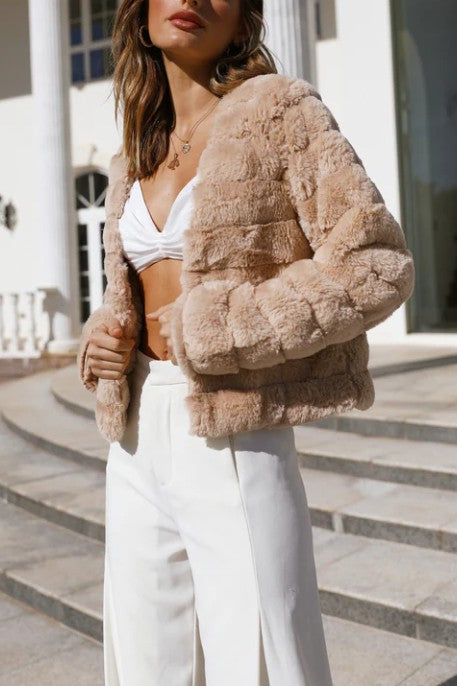 Faux Fur Cop Jacket by One and Only Collective Inc | Fleurcouture