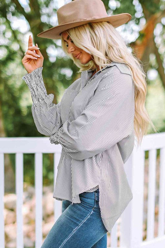 Fernanda Lantern Sleeve Shirt by ClaudiaG Apparel | Fleurcouture