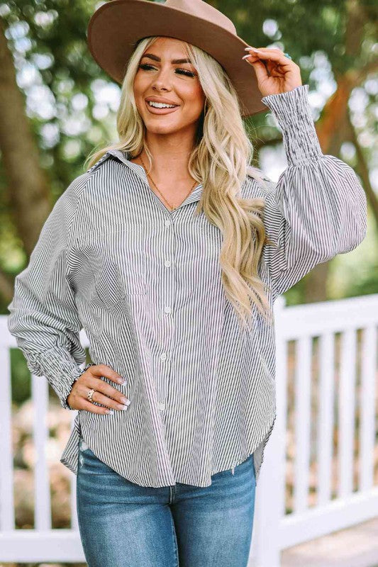 Fernanda Lantern Sleeve Shirt by ClaudiaG Apparel | Fleurcouture