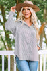 Fernanda Lantern Sleeve Shirt Mid Gray S by ClaudiaG Apparel | Fleurcouture