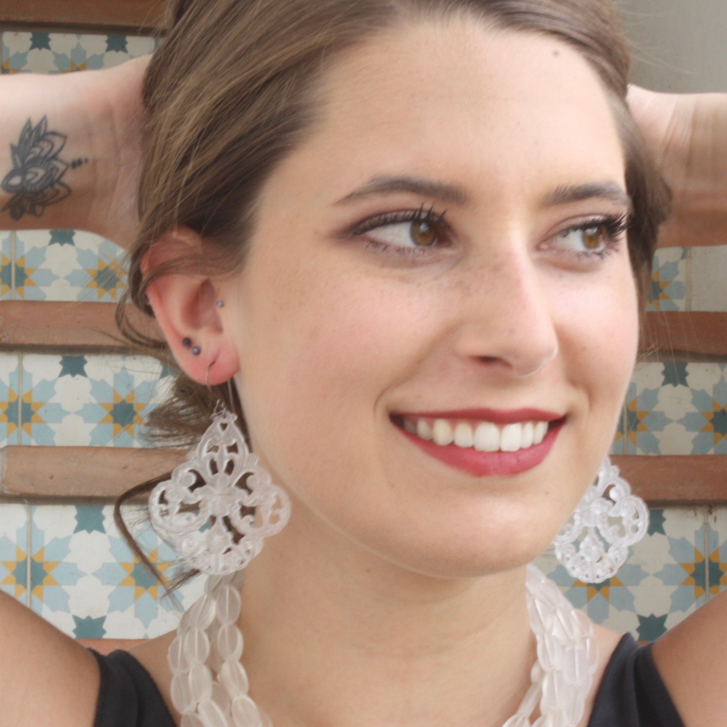 Filigree Chandelier Earrings Filigree Chandelier Earrings by Leetie Lovendale | Fleurcouture