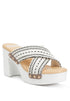 Finley Raffia High Block Heel Clogs White US-5 / UK-3 / EU-36 by Rag Company | Fleurcouture