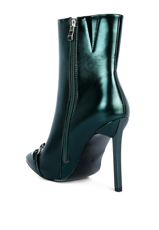 Firefly Hologram Stiletto Ankle Boots by Rag Company | Fleurcouture