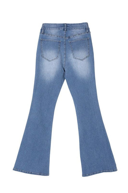 Flare jeans Blue Flare Jeans by Lilou | Fleurcouture