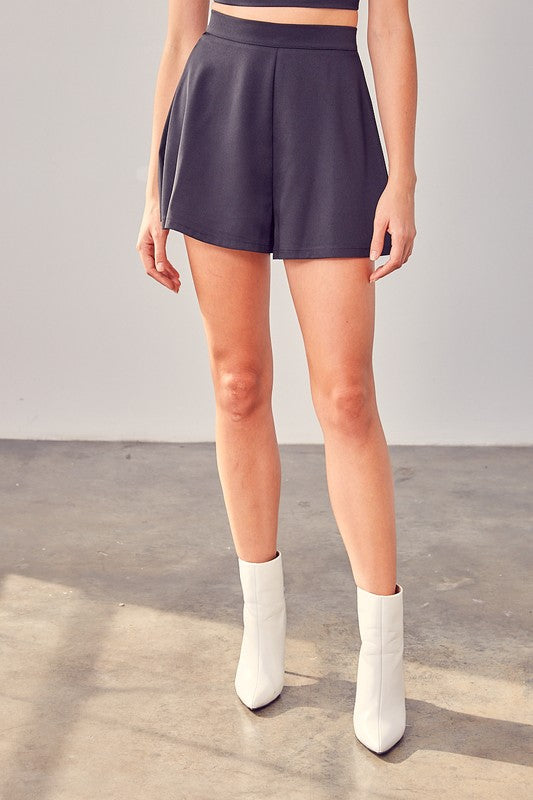 Flare Shorts BLACK S by Do + Be Collection | Fleurcouture