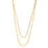 Flat Snake Oval Link Layered Necklace Gold by Fleurcouture | Fleurcouture