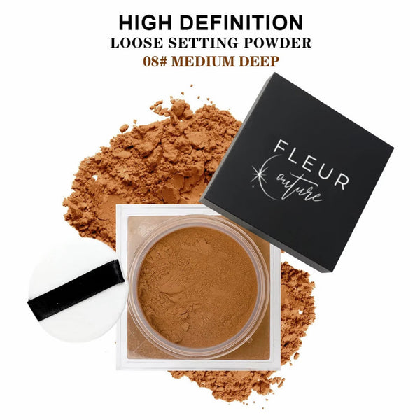 Fleur Couture Medium Loose Setting Powder – Flawless Matte Finish, Oil Control #5