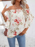 Floral off shoulder blouse white S by Miss Sparkling | Fleurcouture
