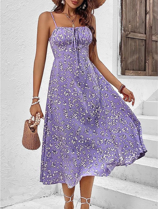 Floral Print Dress yellow by Miss Sparkling | Fleurcouture