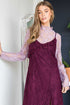Floral print lace long sleeves top Lavender S by Jade By Jane | Fleurcouture
