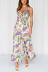 Floral Print Wide Leg Jumpsuit PURPLE PRINT S by One and Only Collective Inc | Fleurcouture