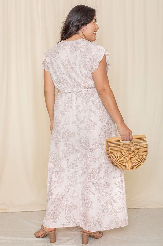 Floral Surplice Sash Sundress no lining by EG fashion | Fleurcouture