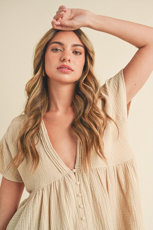 Florise Button Down Blouse S by Aemi + Co | Fleurcouture