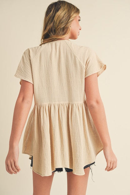 Florise Button Down Blouse S by Aemi + Co | Fleurcouture