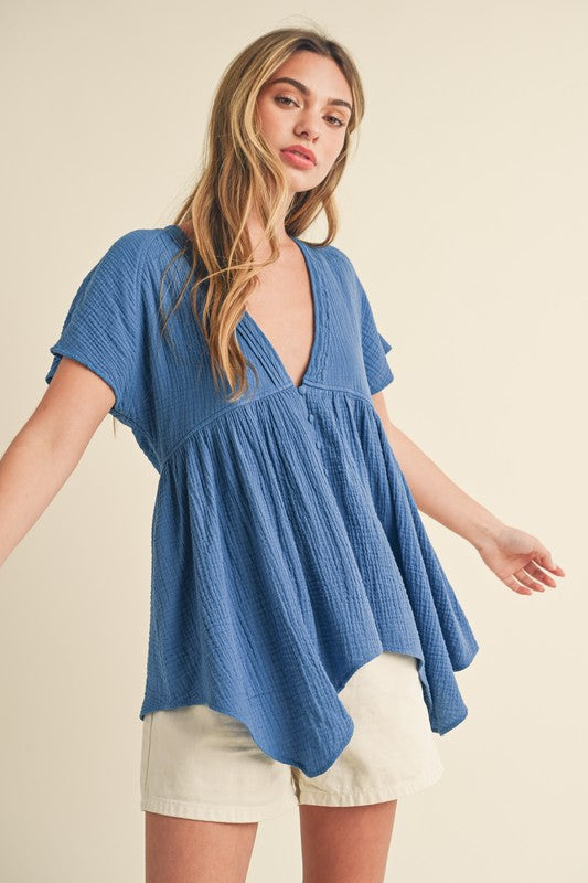 Florise Button Down Blouse S by Aemi + Co | Fleurcouture