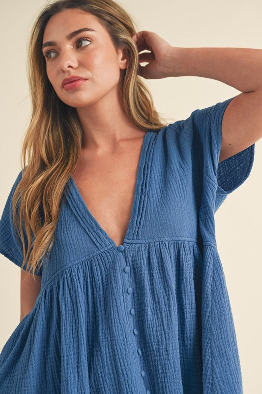 Florise Button Down Blouse S by Aemi + Co | Fleurcouture