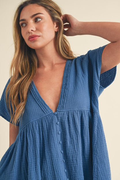 Florise Button Down Blouse S by Aemi + Co | Fleurcouture