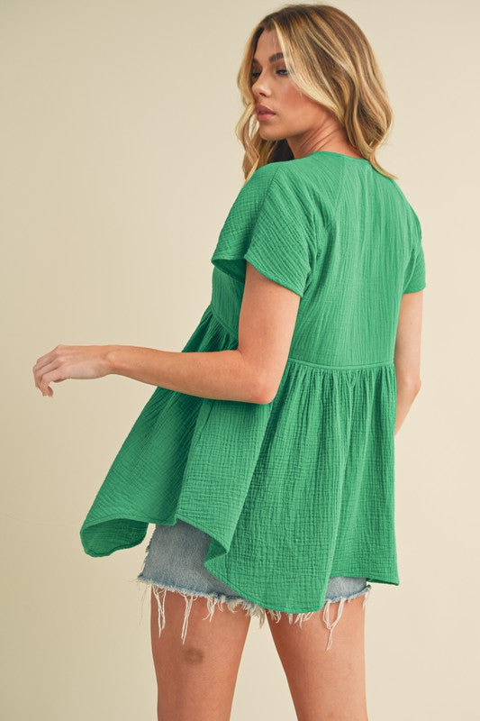 Florise Button Down Blouse S by Aemi + Co | Fleurcouture