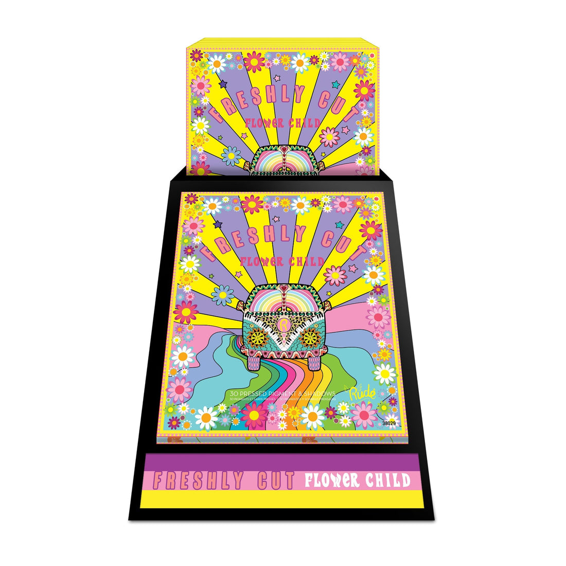 Flower Child 30 Pressed Pigment & Shadows - Freshly Cut Display Set, 24 pcs Wholesale Set by Rude Cosmetics | Fleurcouture