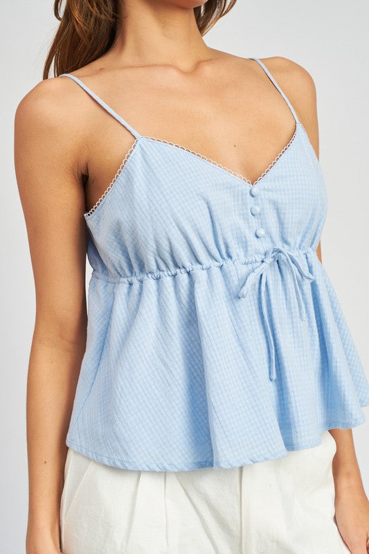 FLOWER DOT CHIFFON TOP by Emory Park | Fleurcouture