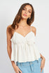 FLOWER DOT CHIFFON TOP OFF WHITE S by Emory Park | Fleurcouture