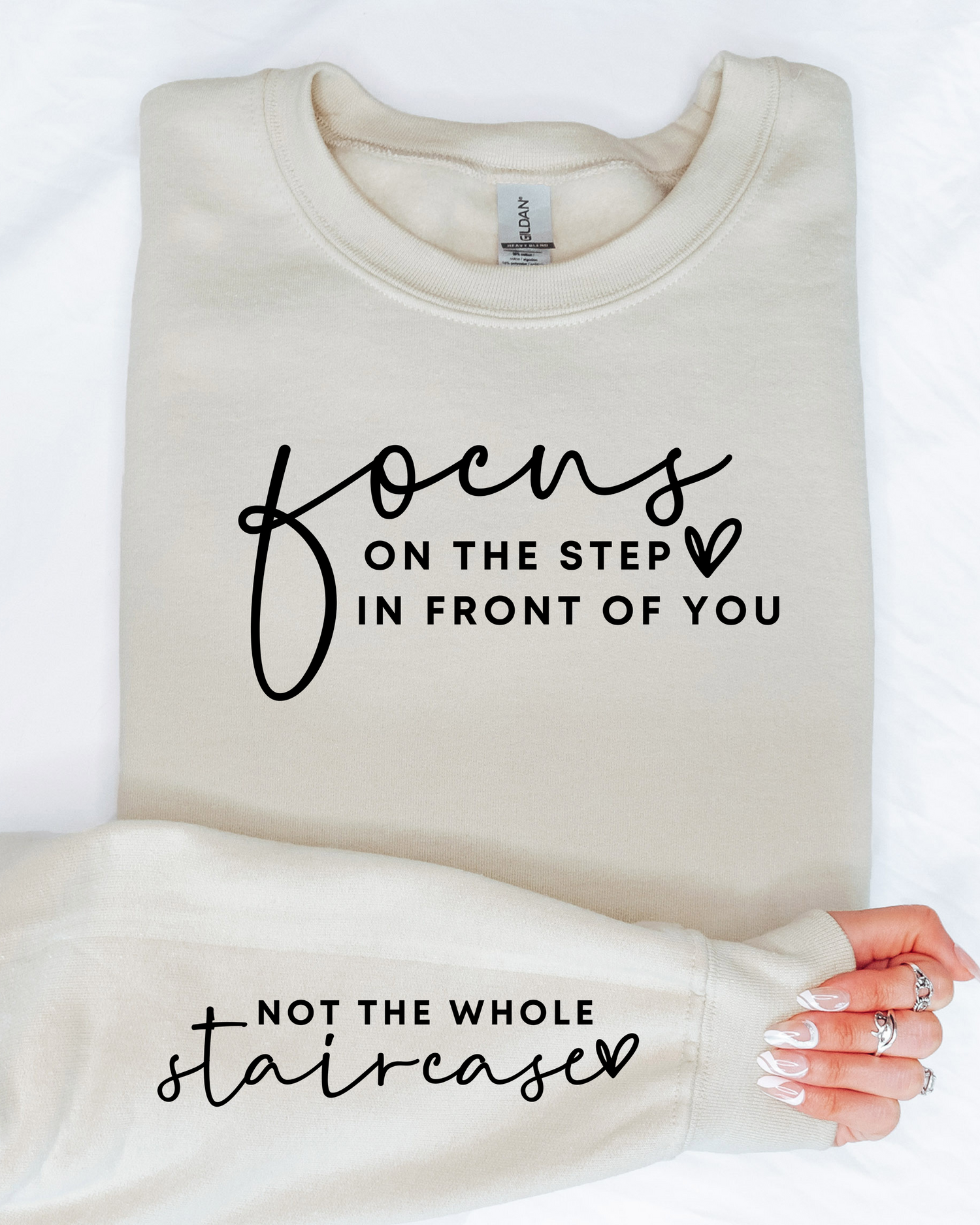 FOCUS ON THE STEP POSITIVE VIBES SWEATSHIRT by LL | Fleurcouture