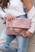 Fold-over O-ring Clutch Blush OneSize by Aili&