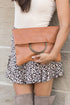 Fold-over O-ring Clutch Cognac OneSize by Aili&