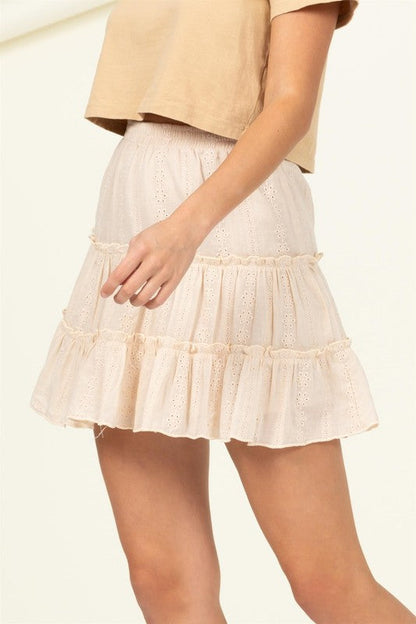 Forever Classy High Waist Tiered Mini Skirt by HYFVE | Fleurcouture