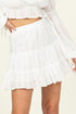 Forever Classy High Waist Tiered Mini Skirt OFF WHITE S by HYFVE | Fleurcouture