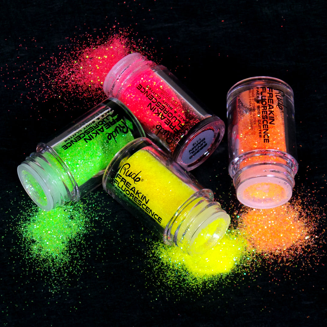 Freakin Fluorescence Face and Body Glitter Glitter by Rude Cosmetics | Fleurcouture