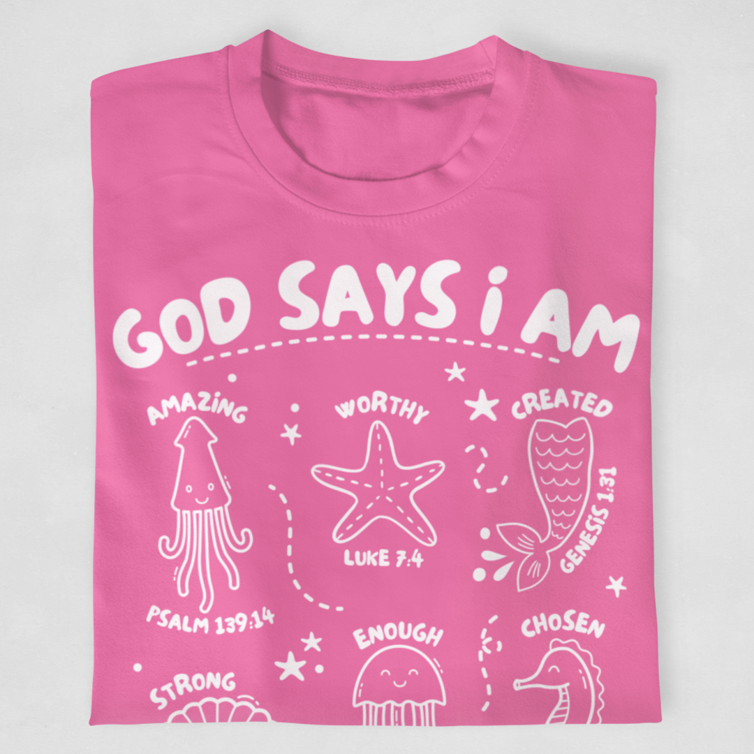 Ocean - God Says I Am Youth &amp; Toddler Graphic Tee