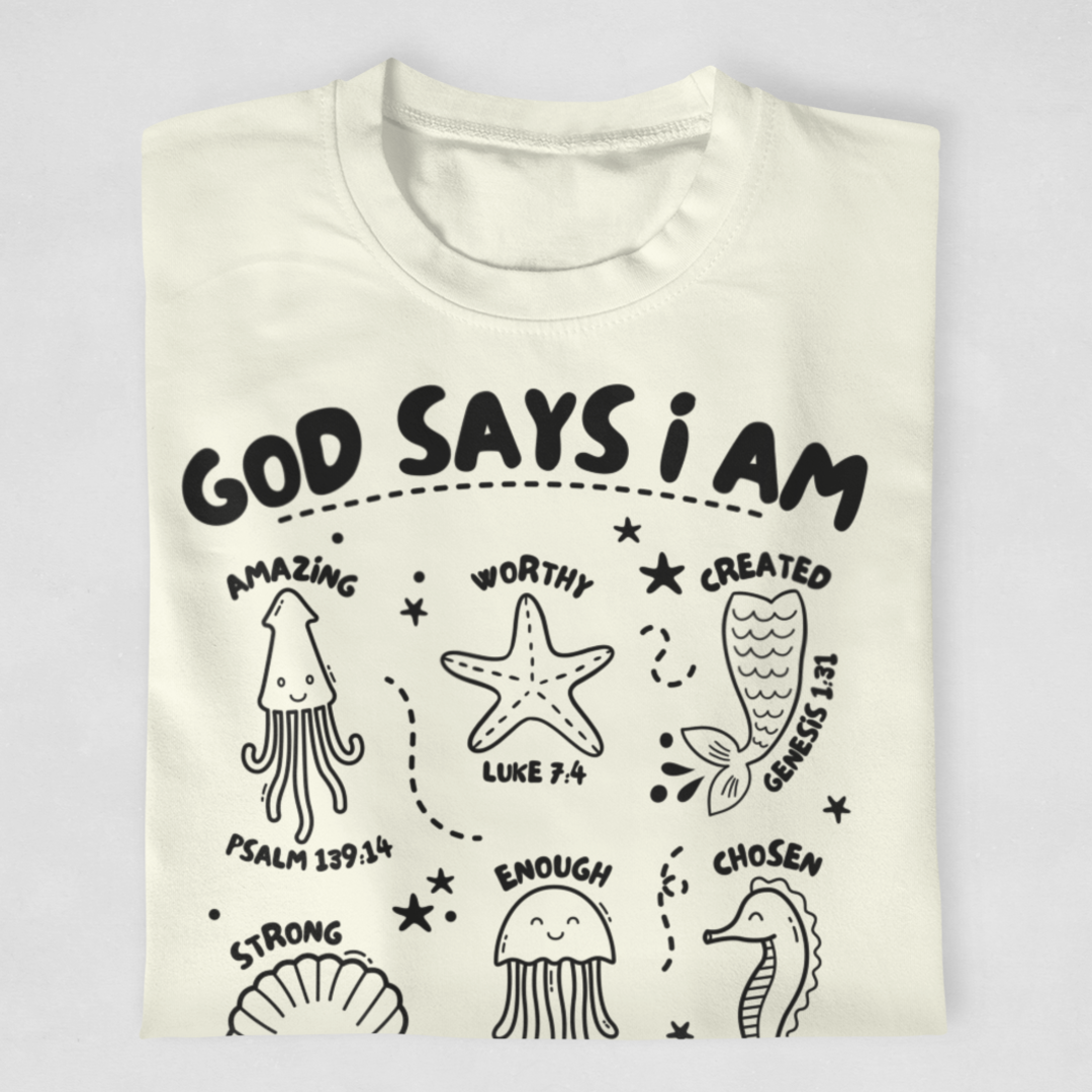 Ocean - God Says I Am Youth &amp; Toddler Graphic Tee