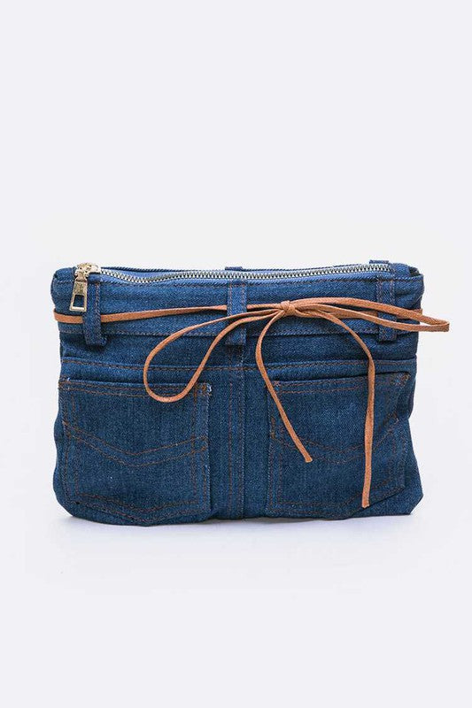 Free Style Convertible Denim Bag Denim O/S by Artini Accessories | Fleurcouture