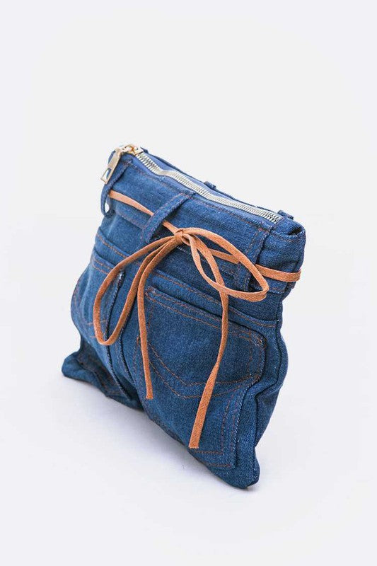 Free Style Convertible Denim Bag Denim O/S by Artini Accessories | Fleurcouture