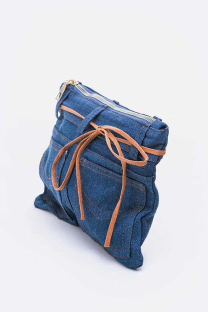 Free Style Convertible Denim Bag Denim O/S by Artini Accessories | Fleurcouture