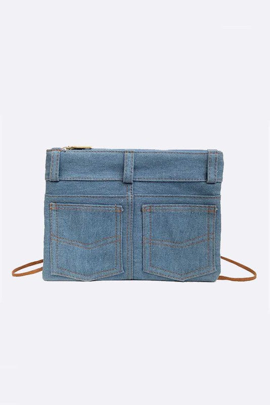 Free Style Convertible Denim Bag Denim O/S by Artini Accessories | Fleurcouture