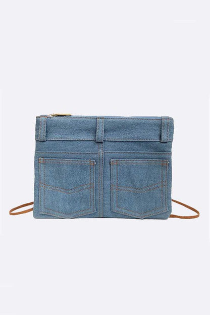 Free Style Convertible Denim Bag Denim O/S by Artini Accessories | Fleurcouture