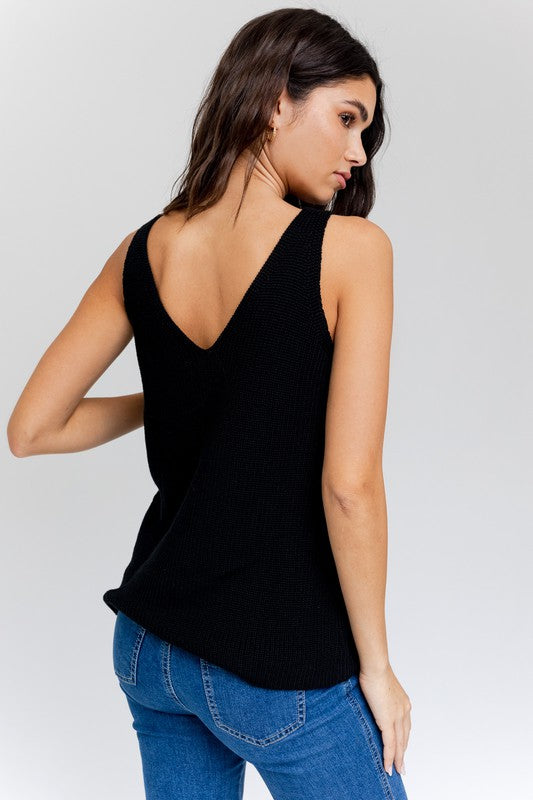 Front and Back Deep V-Neck Tank Top by Gilli | Fleurcouture