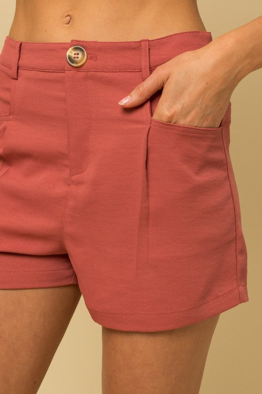 Front Pleated Short Coral S by Gilli | Fleurcouture