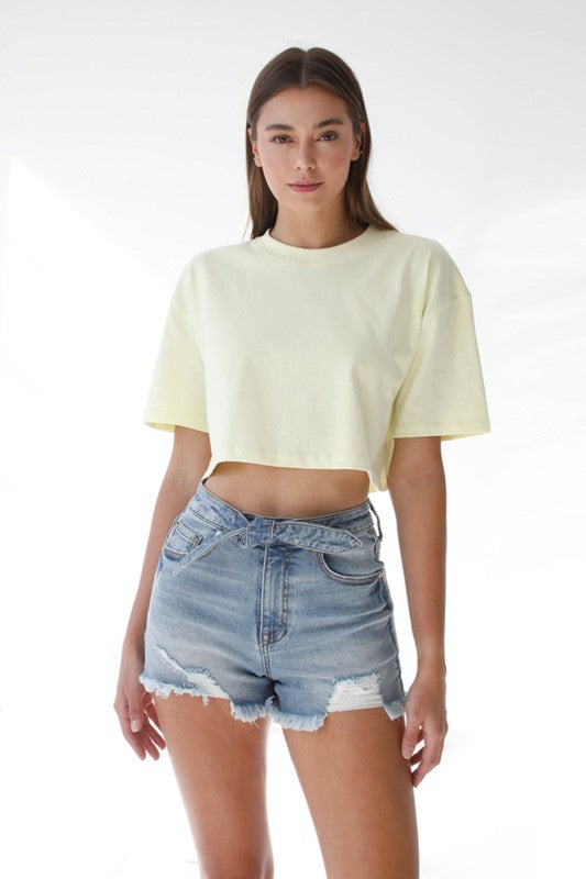 FRONT RIBBON TIE DETAIL SHORTS MEDIUM by Insane Gene | Fleurcouture