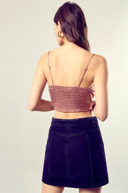 Front Tie-Up Cami Crop Top by Mustard Seed | Fleurcouture