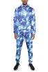 FULL CAMO HOODIE COTTON SWEAT SET BLUE S Men&