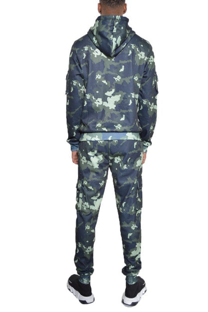 FULL CAMO HOODIE COTTON SWEAT SET Men&