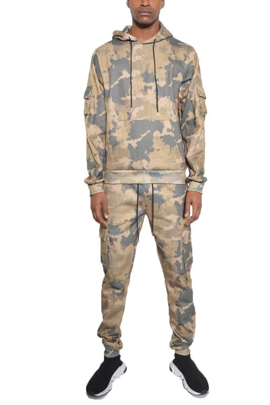 FULL CAMO HOODIE COTTON SWEAT SET Men&