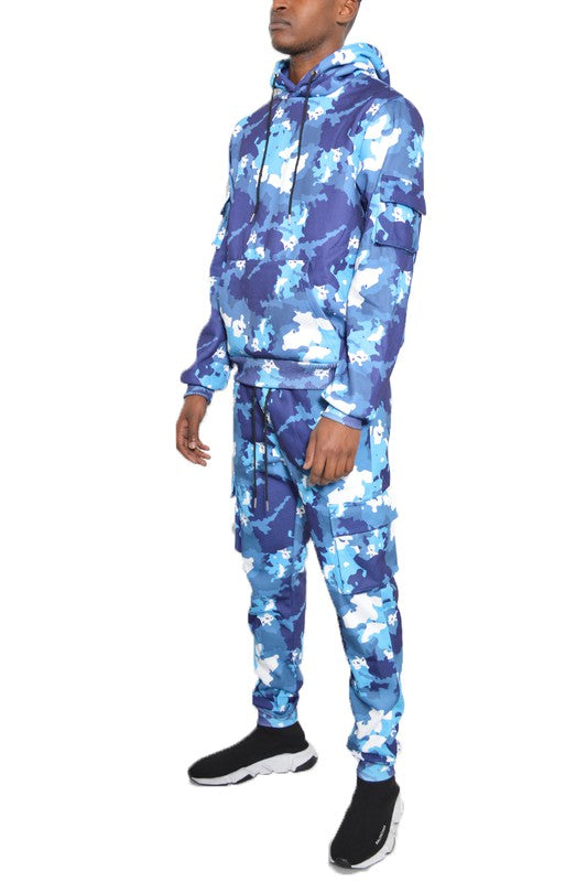 FULL CAMO HOODIE COTTON SWEAT SET Men&