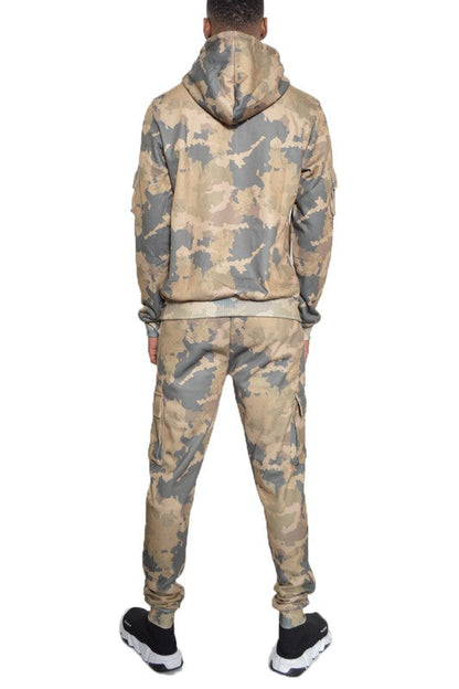 FULL CAMO HOODIE COTTON SWEAT SET Men&